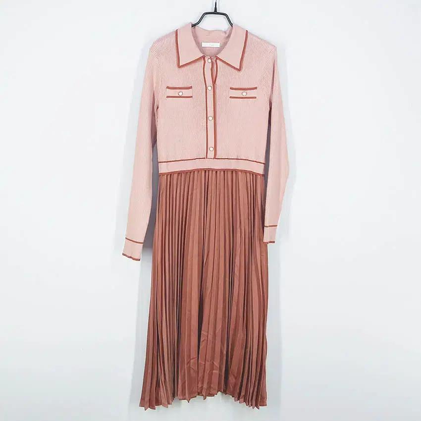 JJ지고트 여성 춘추 니트 홑겹 미디원피스 인디핑크F (HU40883)