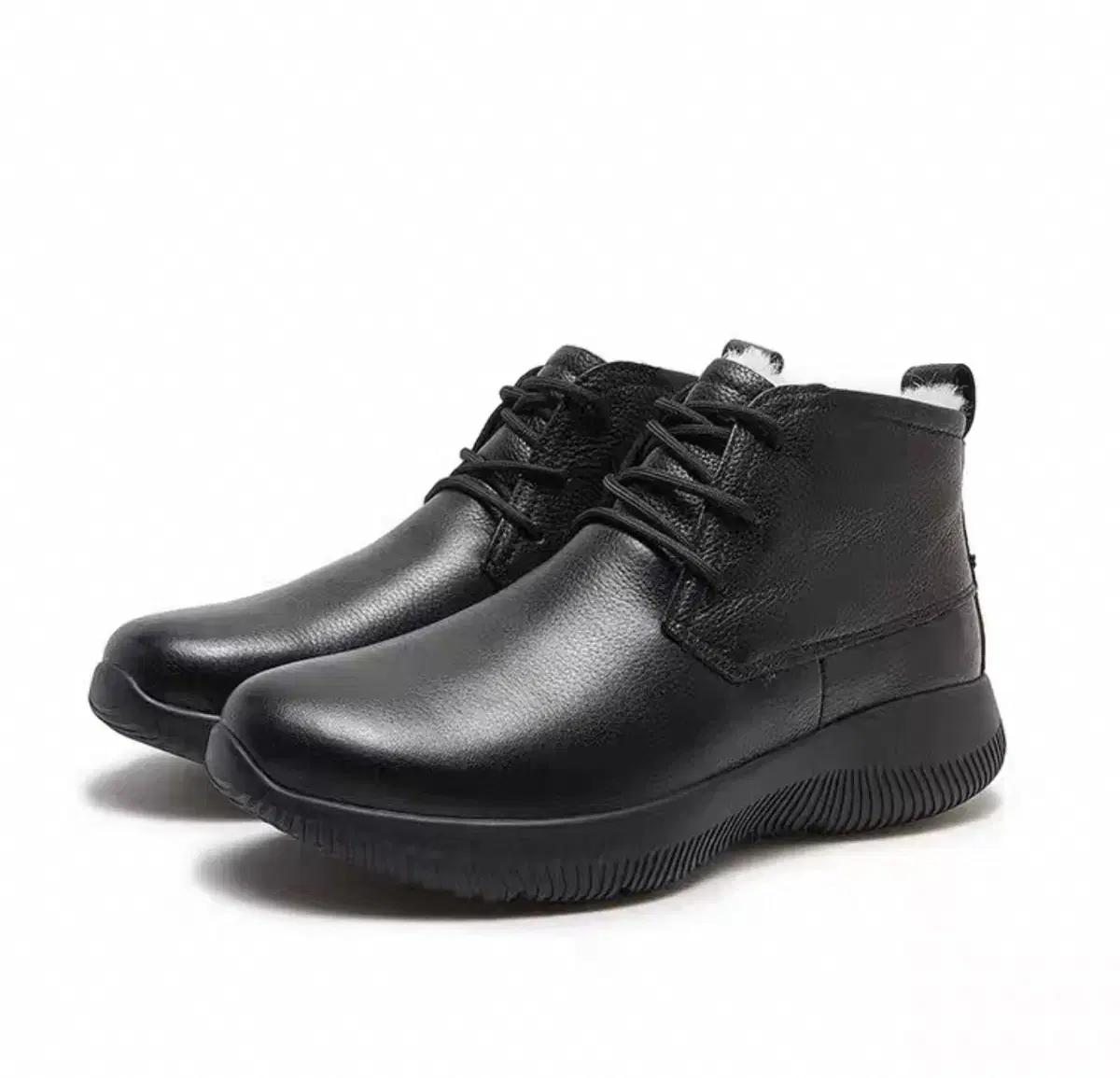 2381C 남성 겨울 기모 도톰한 첼시부츠 리얼 양가죽 퍼 일체형 방수
