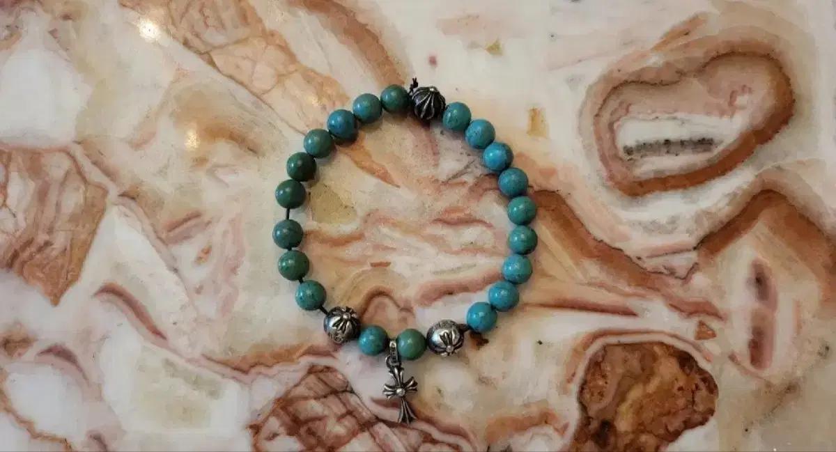 chrome  hearts  크롬하츠 터키석 6mm 비즈팔치