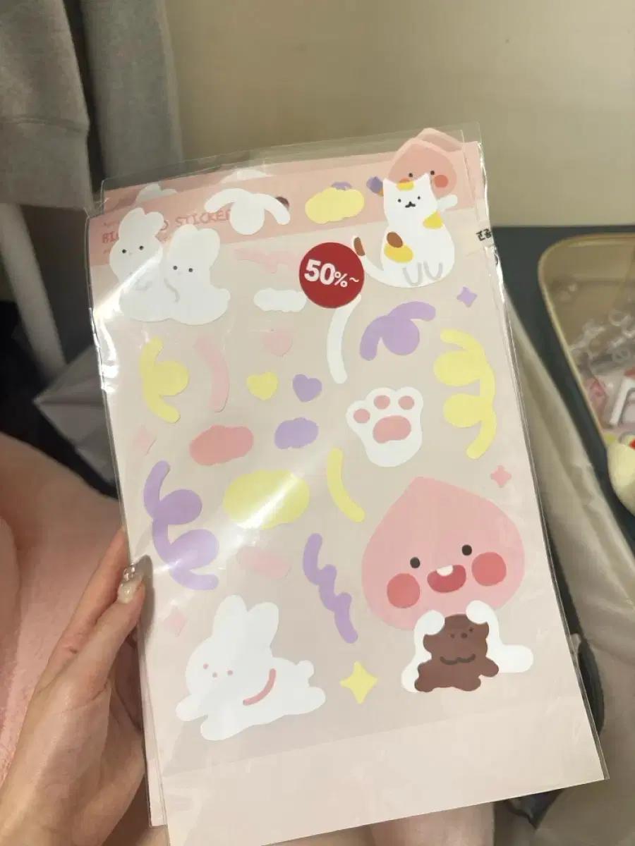 리틀어피치 에이프릴샤워 빅 데코 스티커 새상품