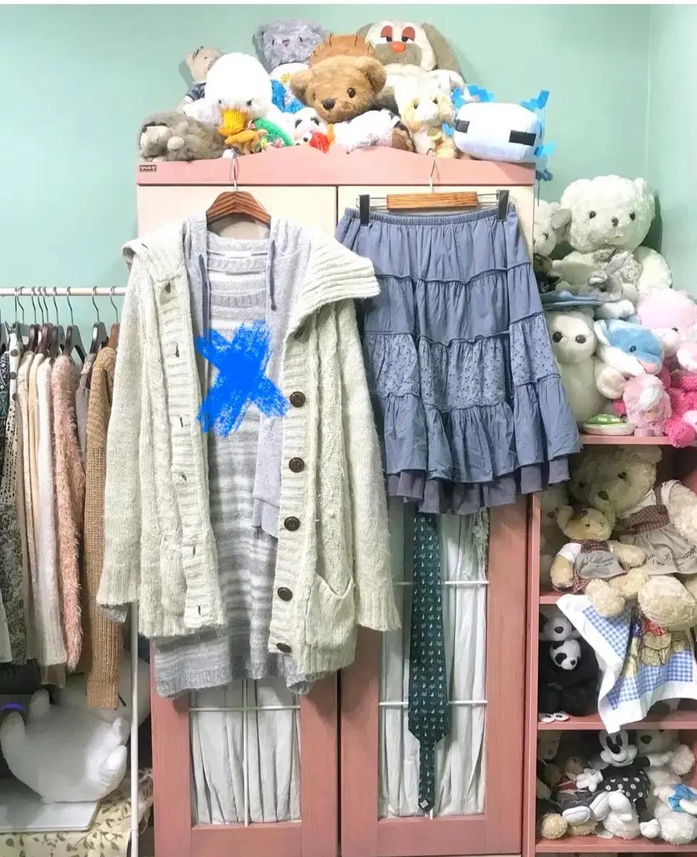 카모메산장 코디세트(안에 니트원피스제외)