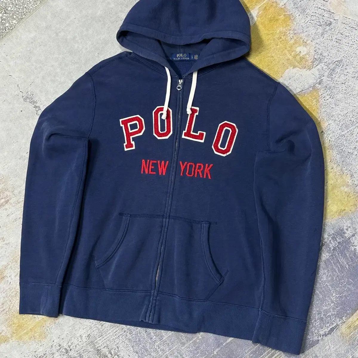 폴로랄프로렌 뉴욕 빅로고 후드집업 L