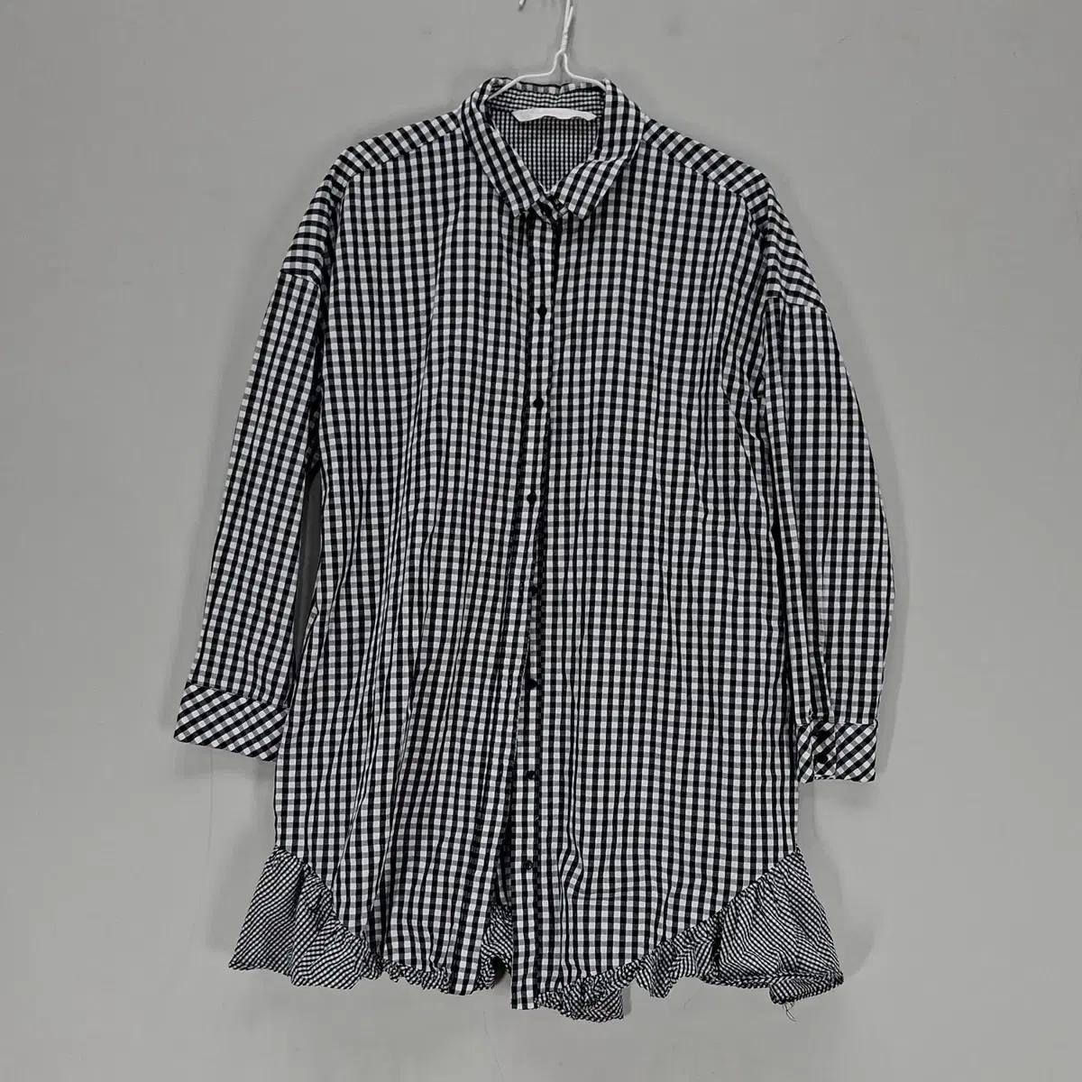 [AI 95%] 자라 여95 셔츠원피스 봄여름 체크 64272