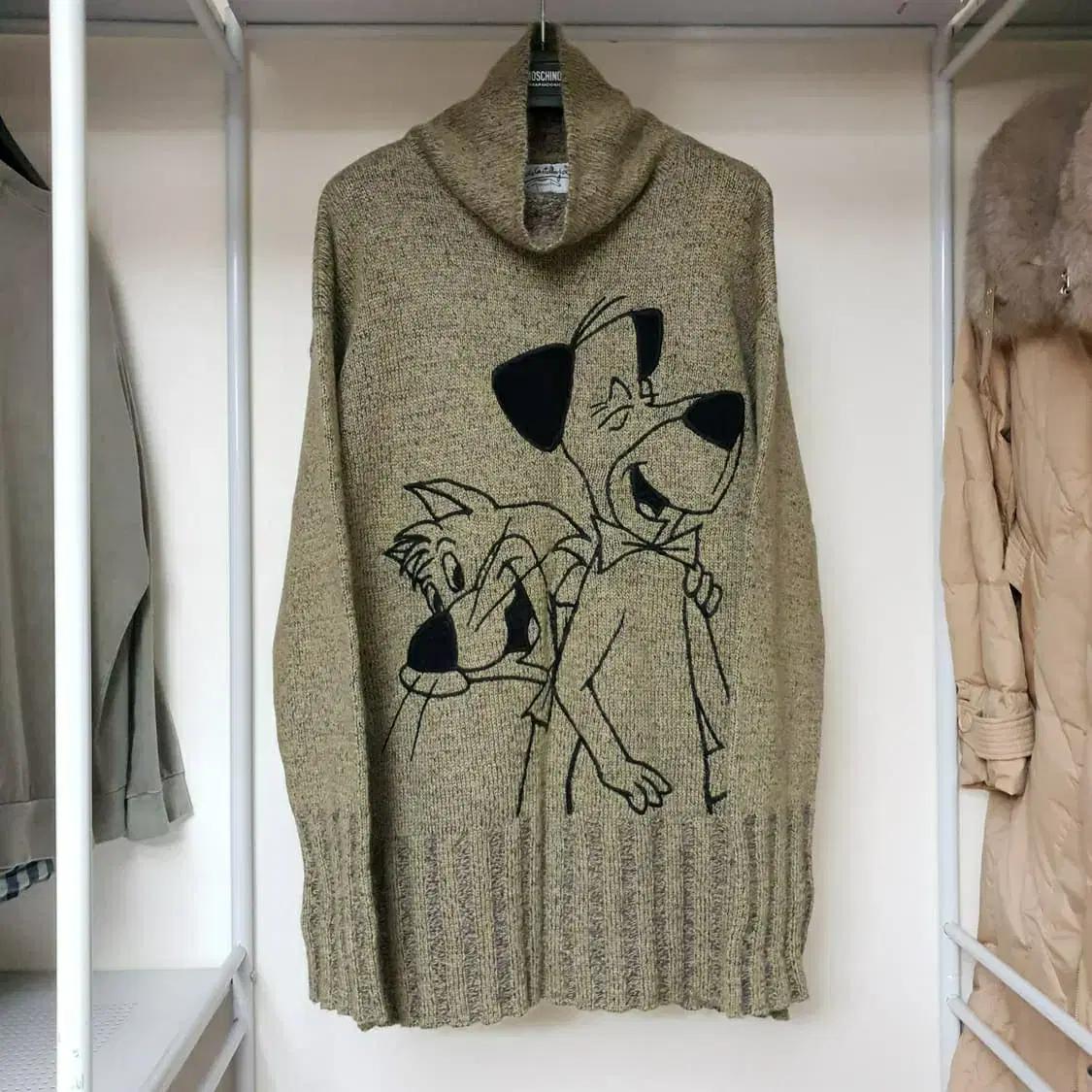 명품 까스텔바작 허클베리독자수 모헤어혼방 카울넥 롱 스웨터/니트원피스