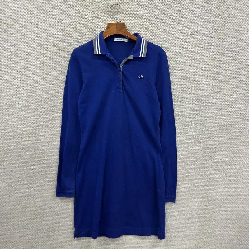 라코스테 캐주얼 자수로고 롱 카라 원피스 90 D11649