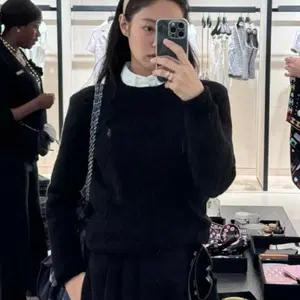 제니 폴로 니트 블랙 남녀 공용 랄프 로렌 케이블 꽈배기 니트 블랙핑크