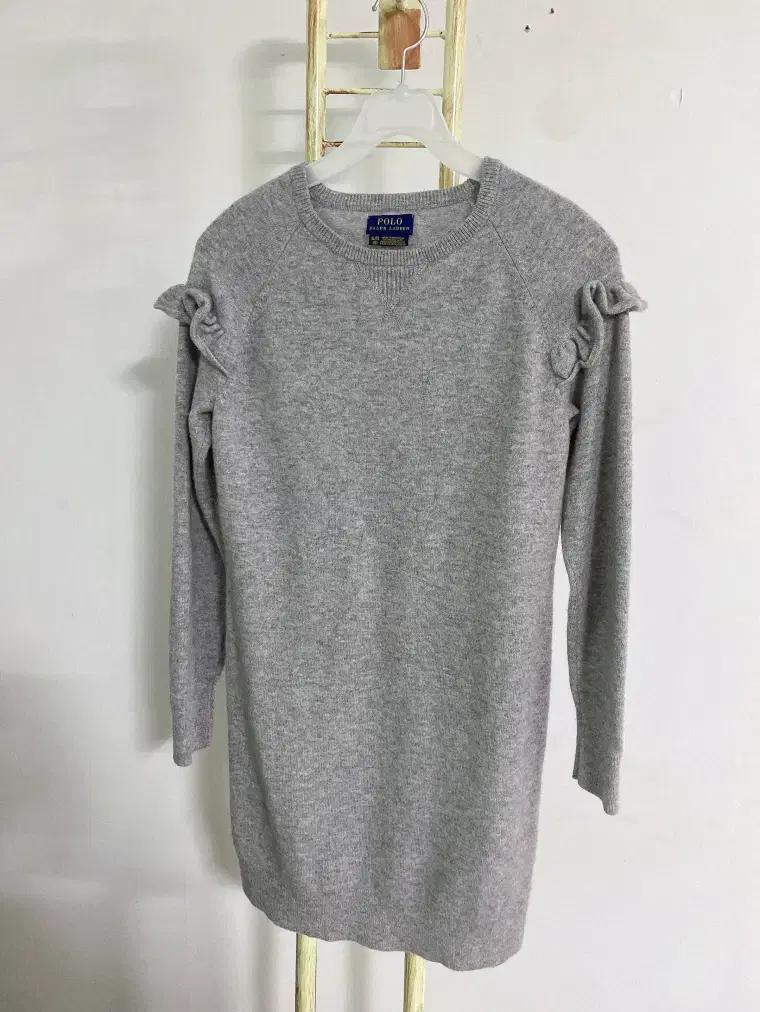 몽빈티지(주니어(16)폴로랄프로렌주니어울100%프릴긴팔니트원피스