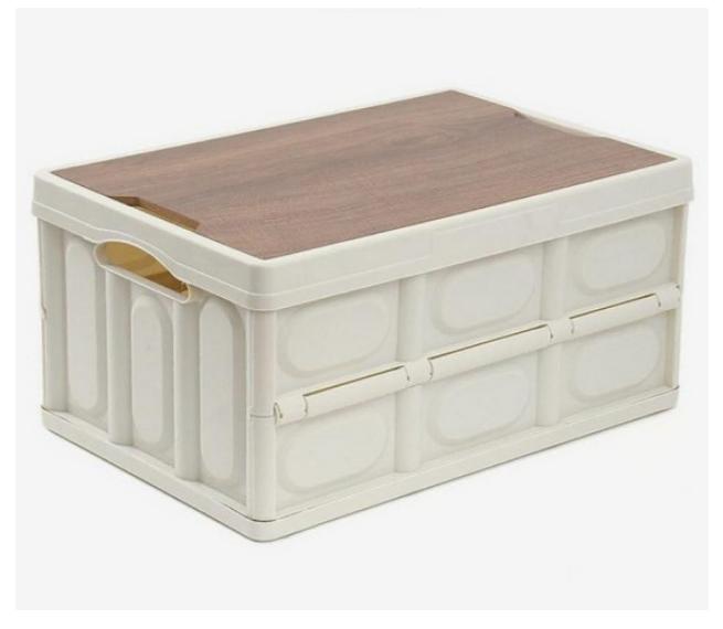 해피픽 30L 멀티수납 캠핑 방수백 폴딩박스 (아이보리) 수납함