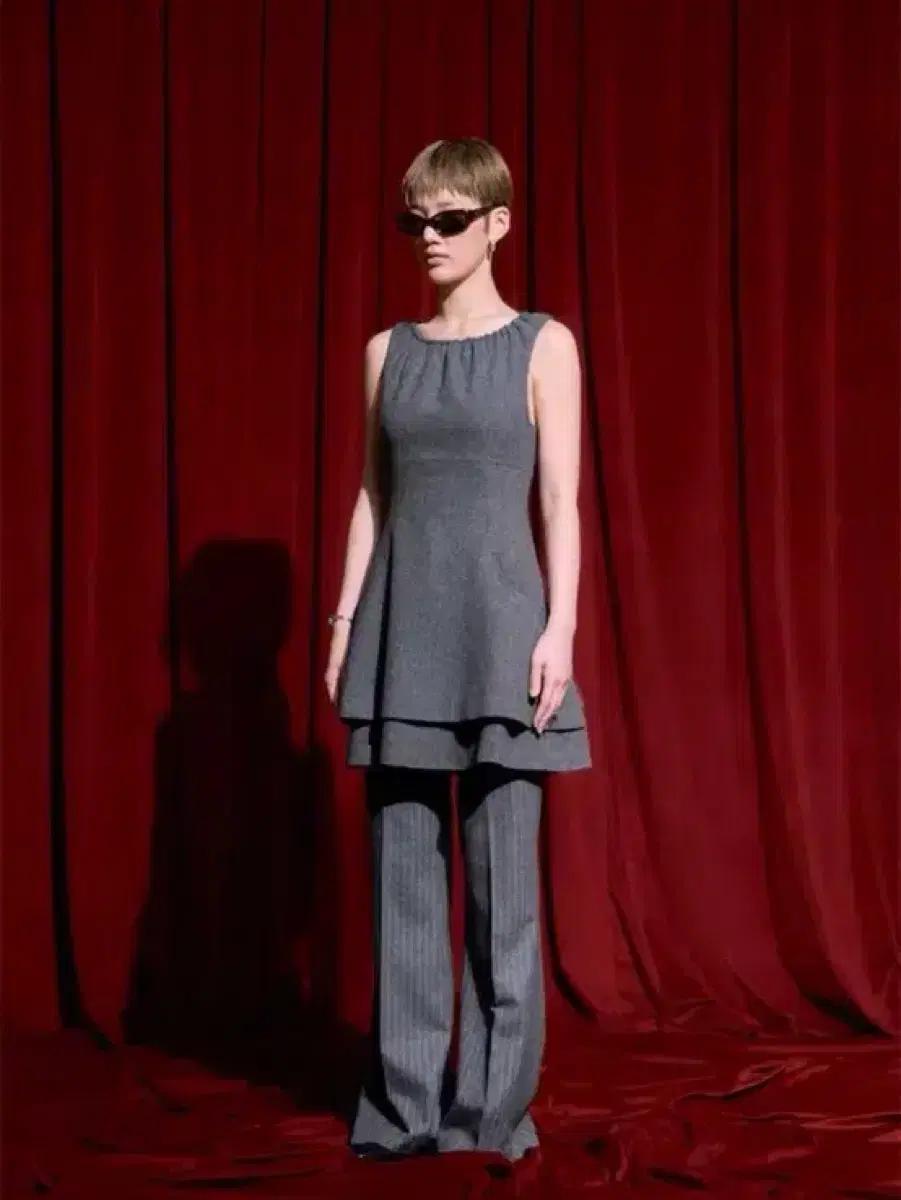 (새상품)STU 여성 울 셔링 원피스 s사이즈