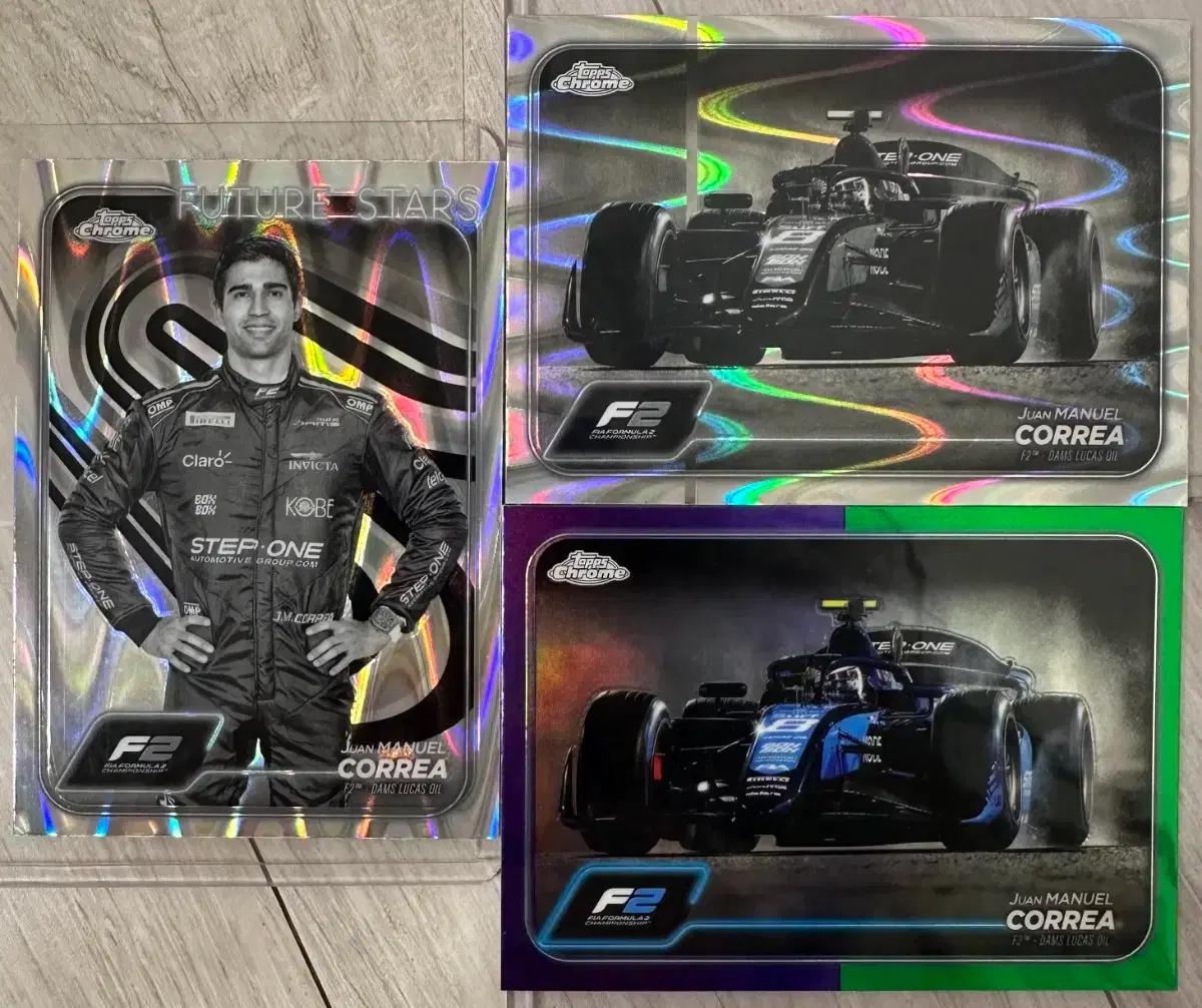 2024 F1 탑스 크롬 코레아 레이웨이브 퍼플 그린 카드