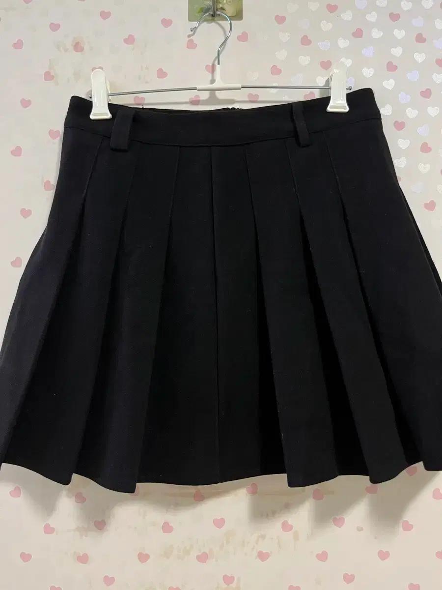 겨울 울 플리츠 미니스커트