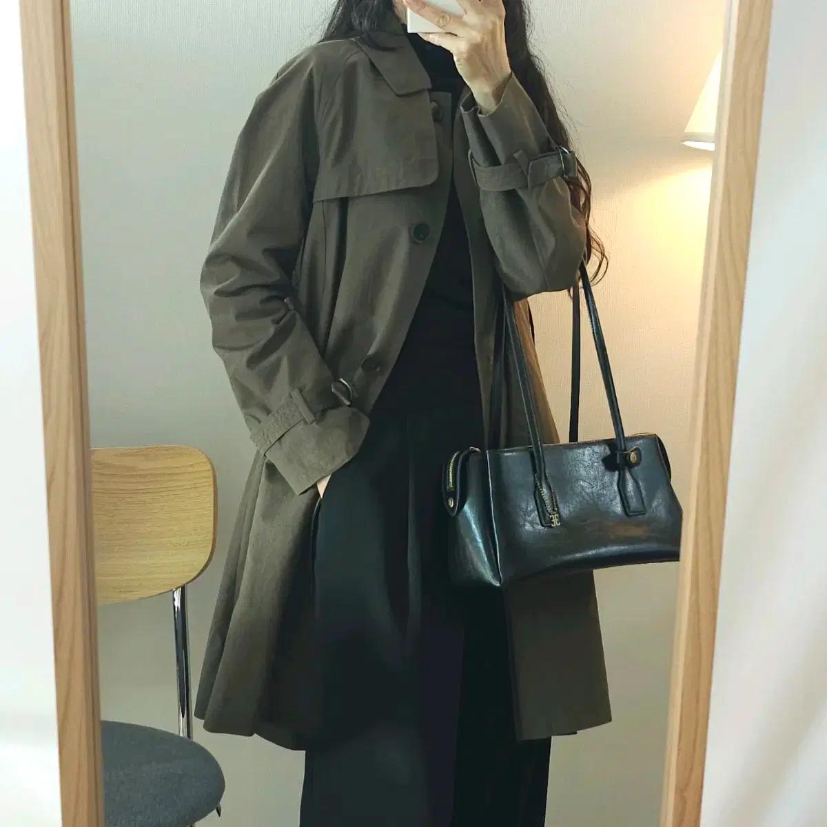 (55/새상품)KL 바이린 여성 트렌치 코트 긴팔 자켓(벨트미포함)