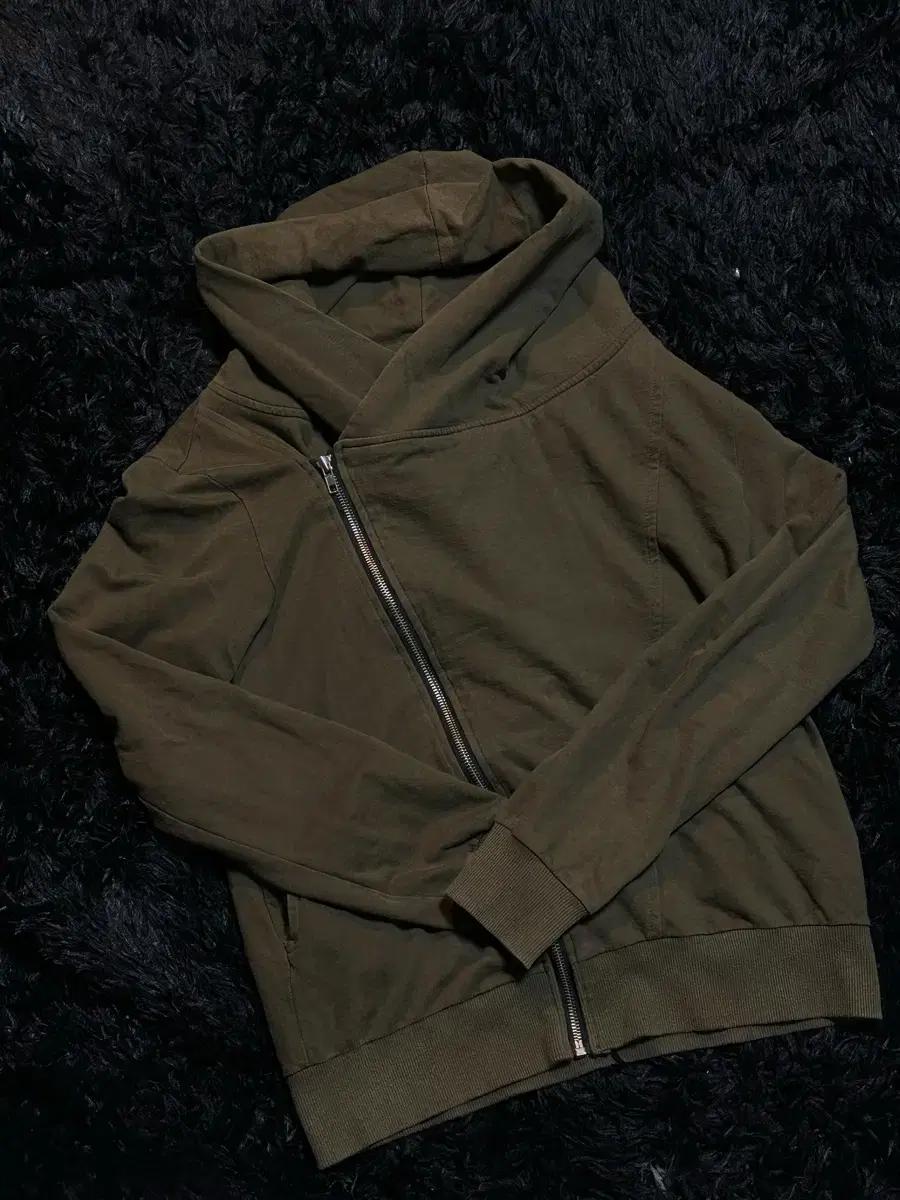 khaki zip-up