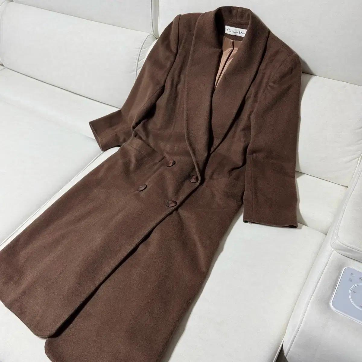 DIOR 크리스찬 디올 울캐시미어 혼방 롱코트 맥시코트 더블코트