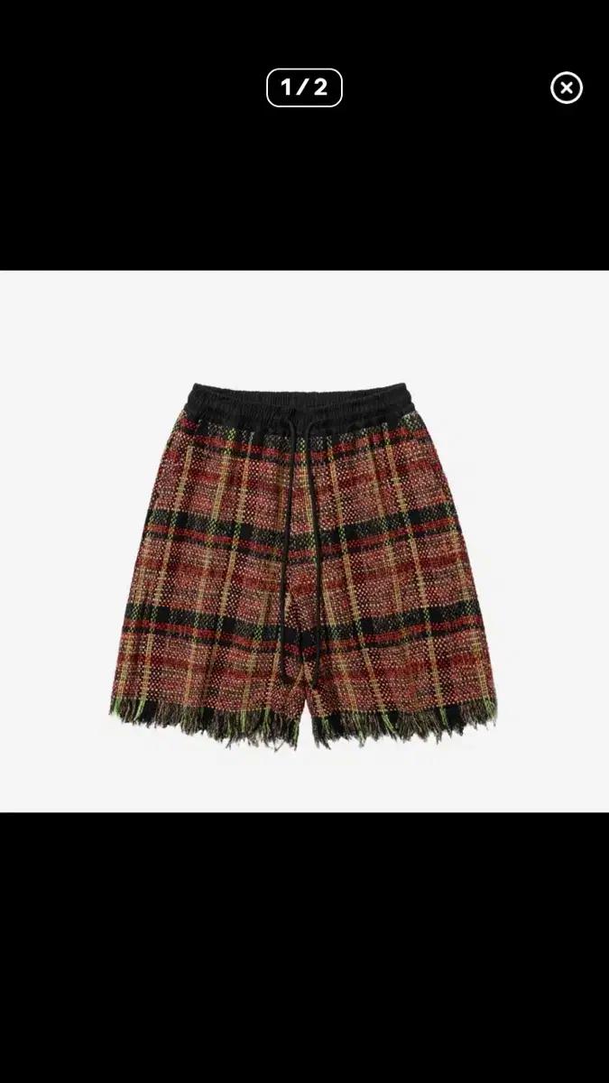 Superfast 포뮬러 트위드 쇼츠 레드블랙