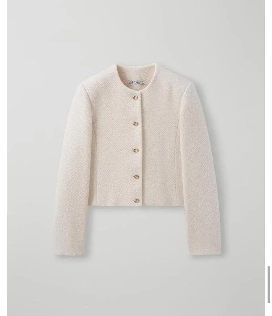 아르카익 spring tweed jacket cream M