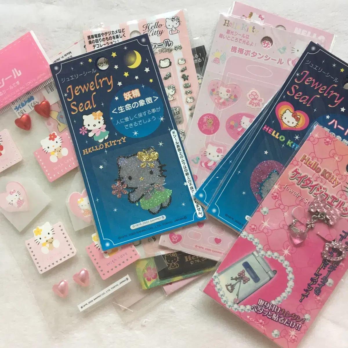 고전 키티 입체 핸드폰 스티커 모음