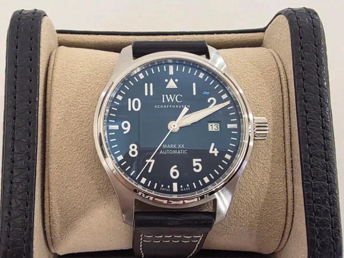 23년)IWC파일럿 마크20 청판 가죽줄 40mm