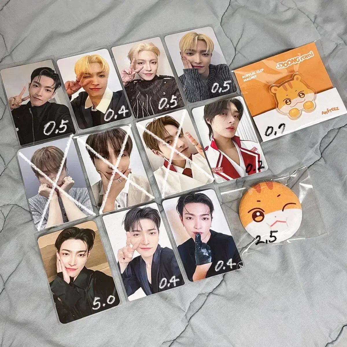 에이티즈 홍중 성화 윤호 여상 산 민기 우영 종호 포카 애니티즈