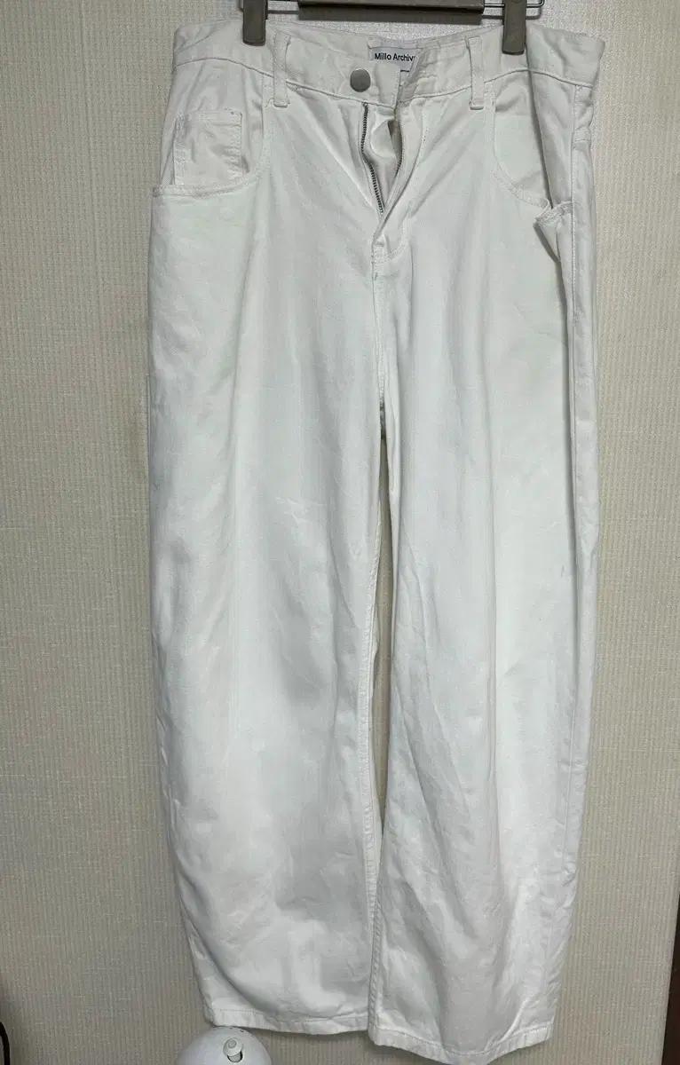 Millo Archive 리플렉트 커브드팬츠 오프화이트