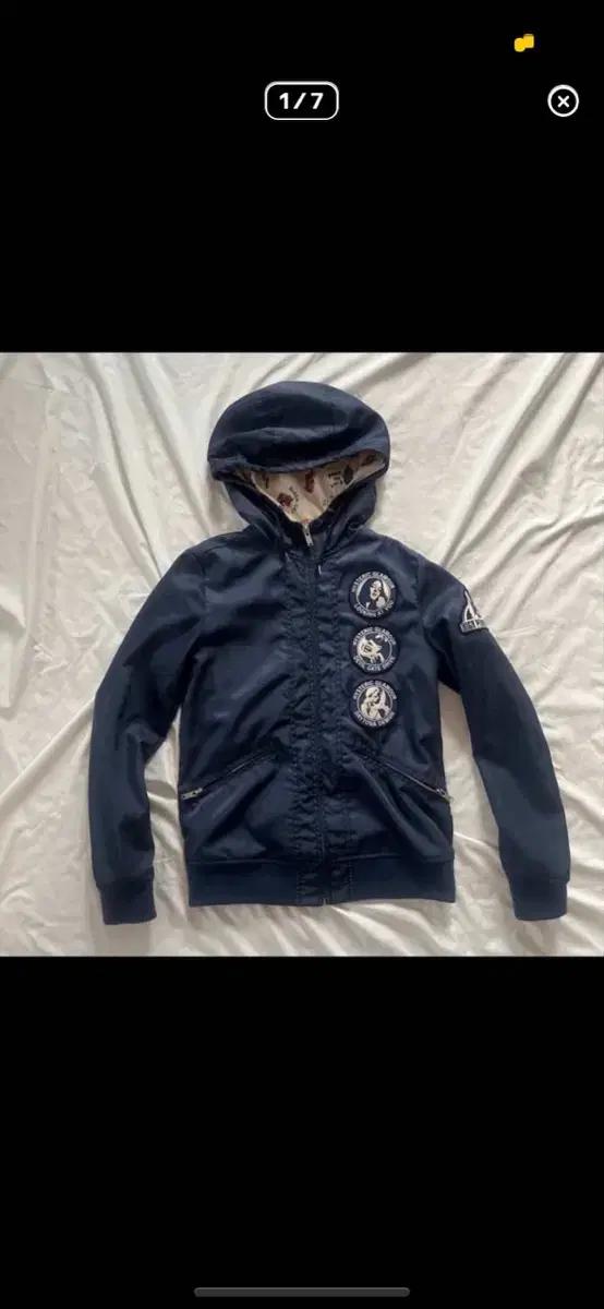 히스테릭글래머 와펜 집업 네이비