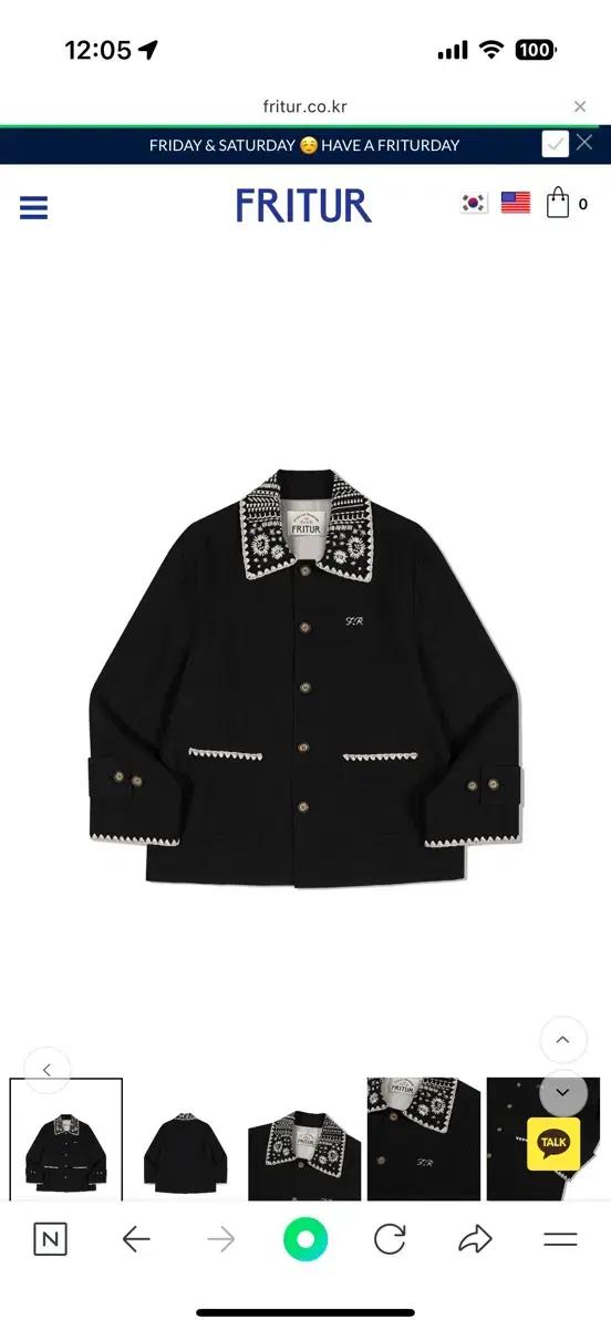 FRITUR 자켓 블랙 자수 포인트 프리터자켓