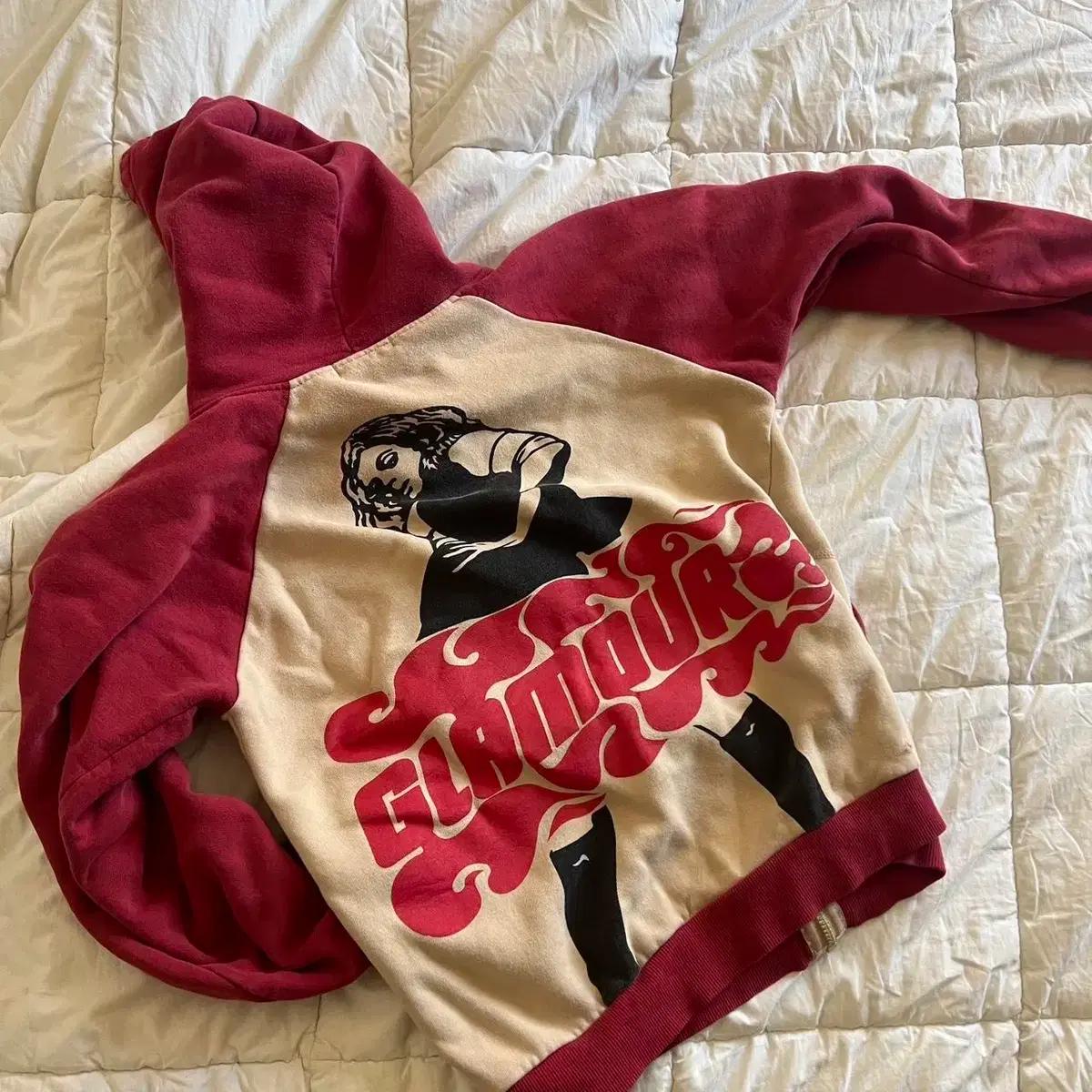 히스테릭글래머 투톤 후드집업