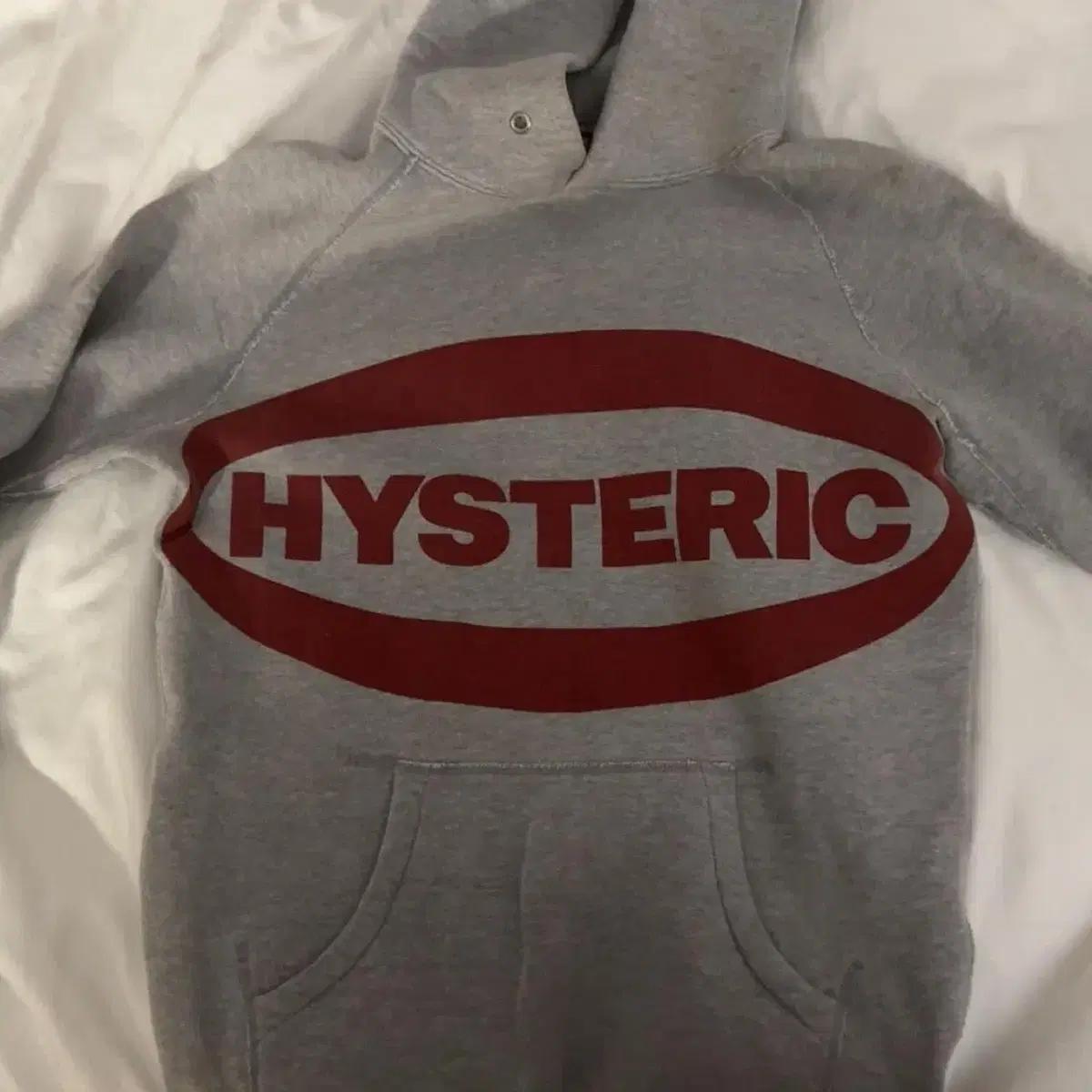 히스테릭글래머 후드티 그레이