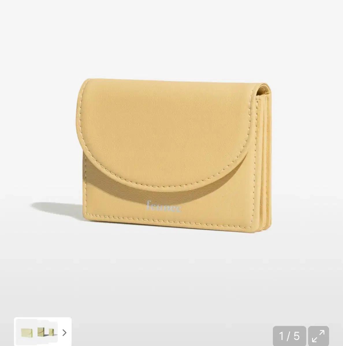 페넥 하프문 카드지갑 틴트 옐로우