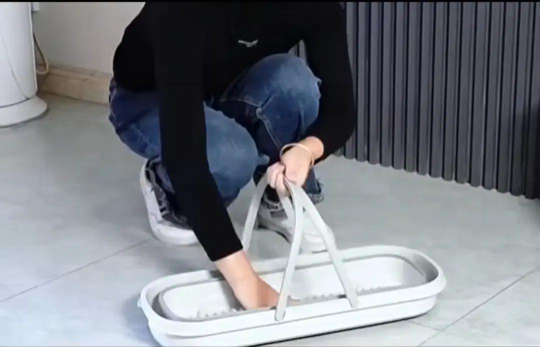 캠핑 이동식 만능 폴딩 바스켓 접이식 물통 세차 낚시 개수대 수납 정리함