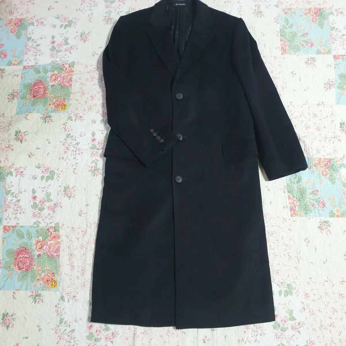 알베로 캐시미어100 블랙 롱 코트