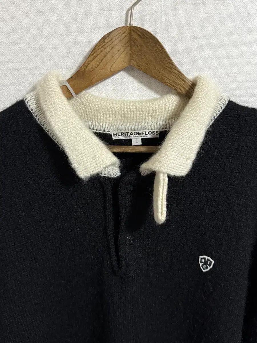 19FW 헤리티지 플로스 모헤어 폴로니트 팝니다.