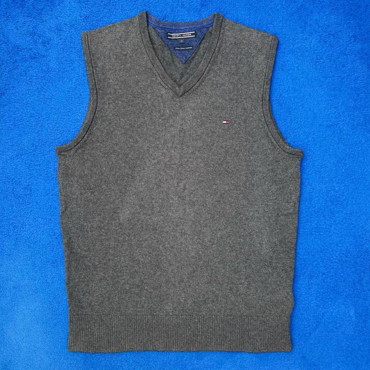 타미힐피거 브이넥 니트 조끼(pima cotton cashmere)M