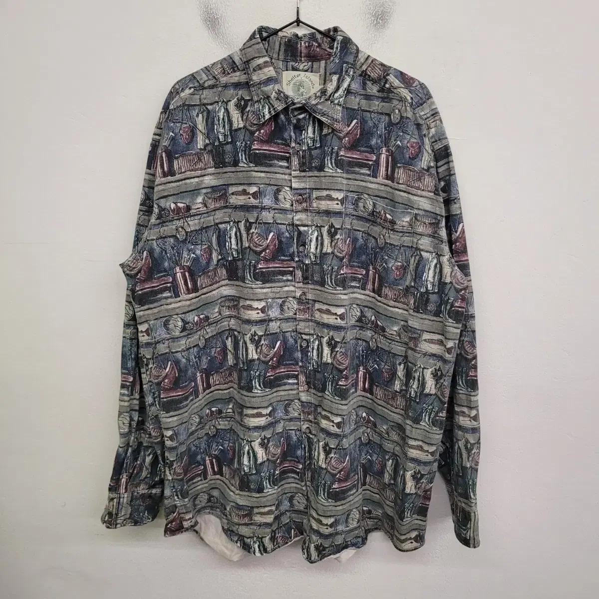 [115/3XL] Shelter Island 네이티브 패턴 셔츠 USA