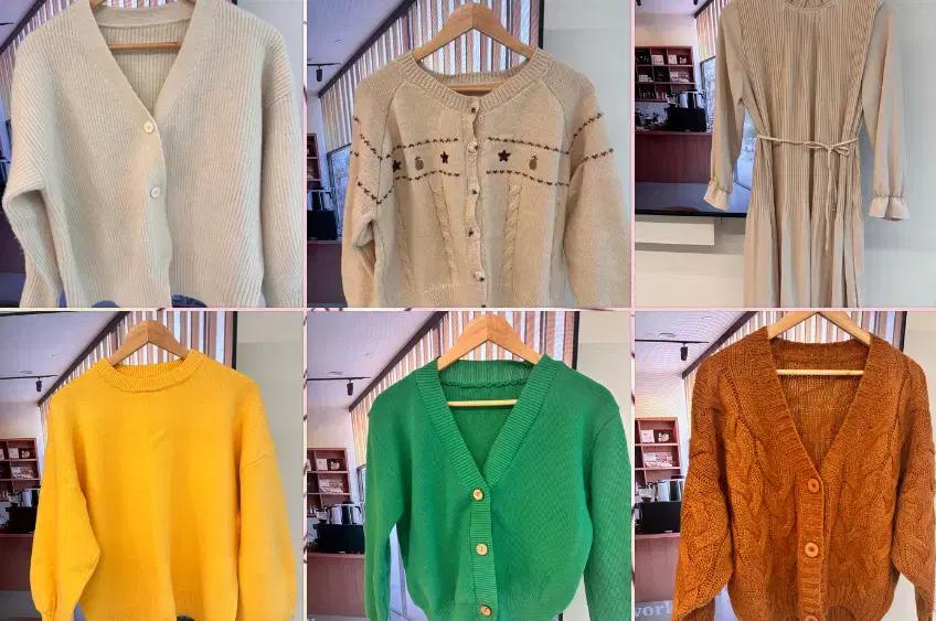 가을 어텀 여성의류 니트 가디건 원피스 모음 여자 새상품 미착용 다수