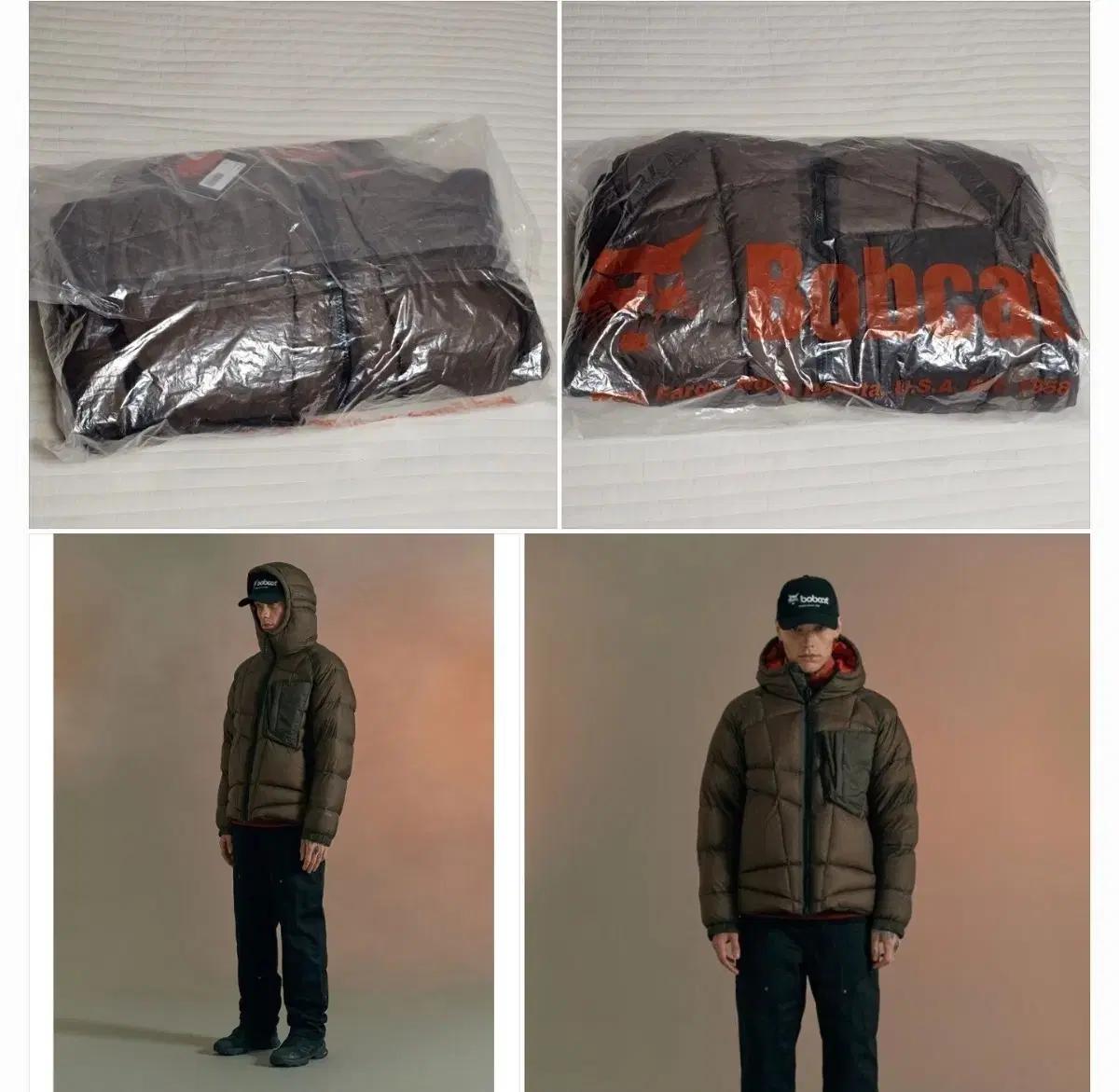 XXL 새제품) 밥캣 메테오 시어 구스다운 점퍼 브라운 CP맛 패딩