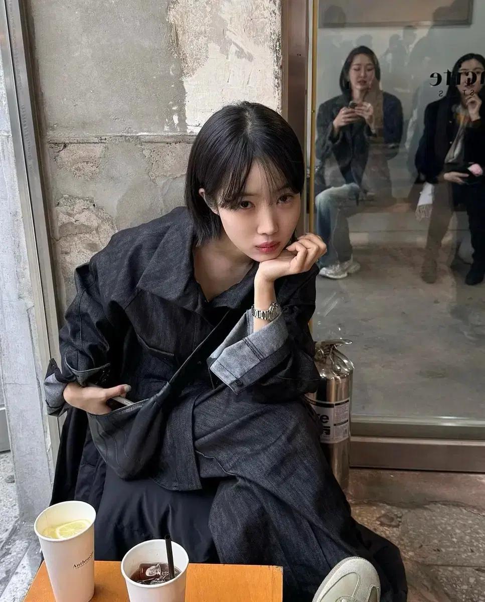에핑글러 데님셔츠 와이드팬츠 셋업