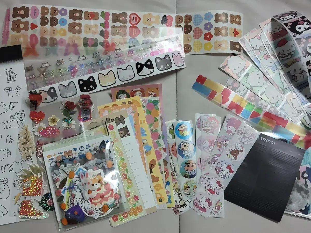 산리오 짱구 디자인 다꾸스티커 모음