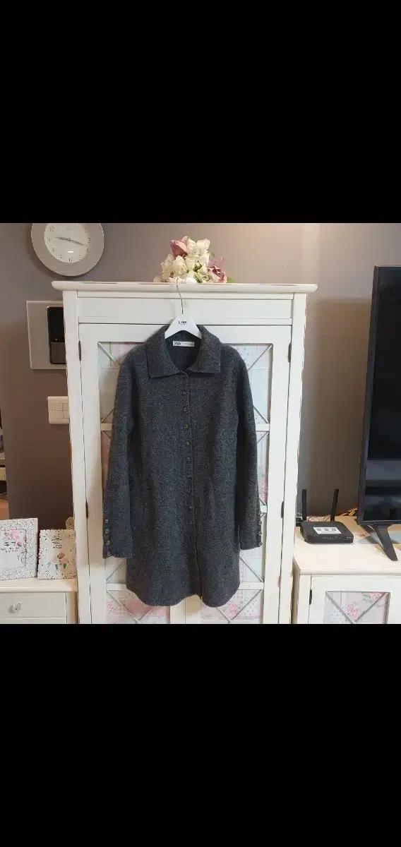 자라 차콜 롱니트 스웨터 미니원피스/55-66