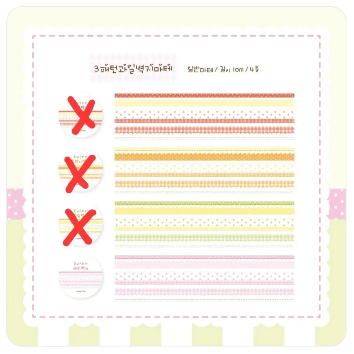 로지스티커 과일벽지마테 체리벽지 마스킹테이프 마테띵 마테 소분