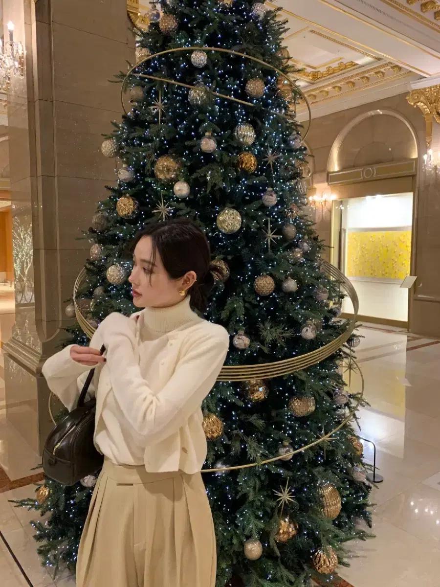 오브제스트 울 100 니트+가디건 세트 아이보리