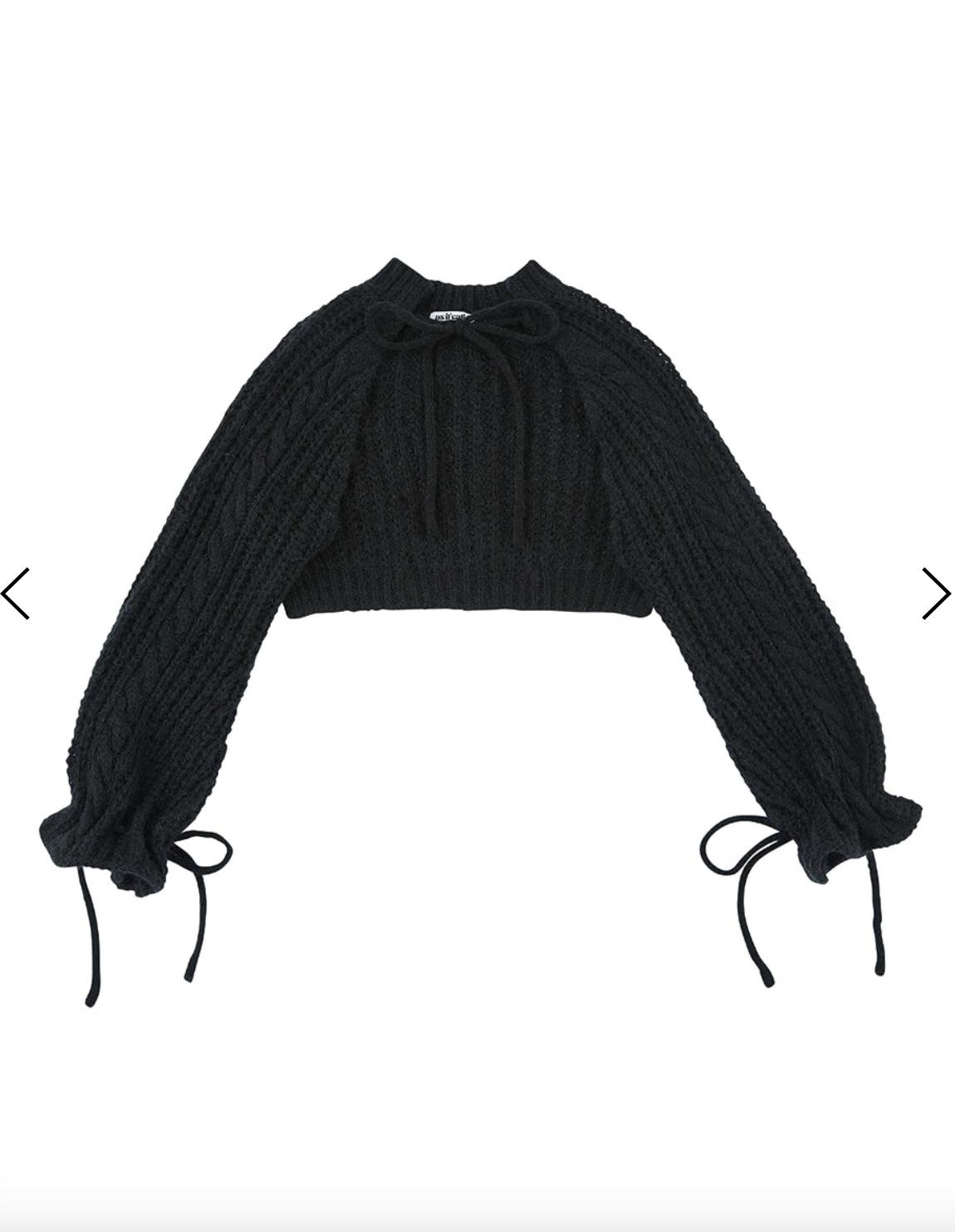 As If Calie 모헤어 볼레로 가디건