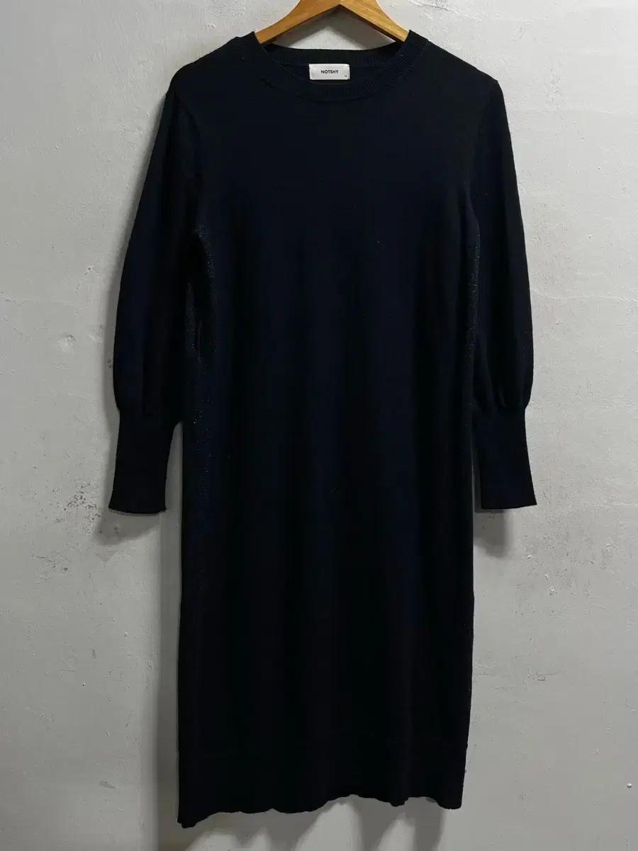 66 NOTSHY 스판 루즈핏 롱 니트 원피스 정품