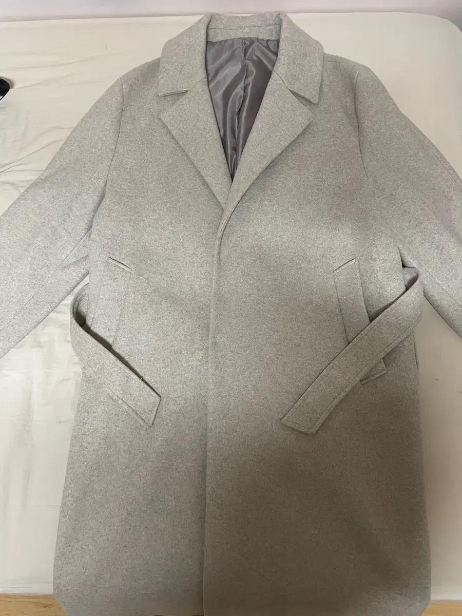 스파오 울 모직 롱코트 베이지 110사이즈