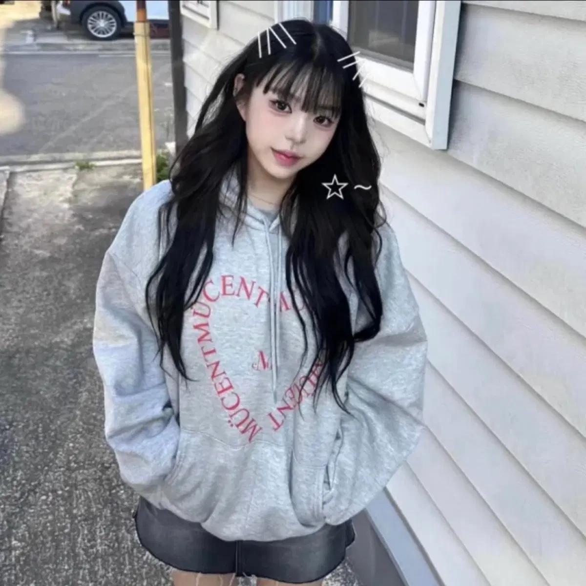무센트 후드티 그레이