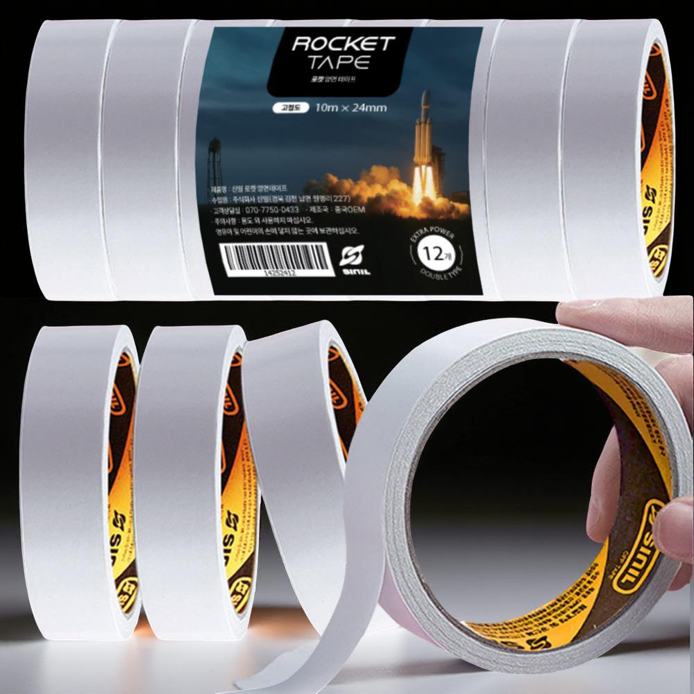 로켓 초강력 양면테이프 폭24mm 길이10M, 12개