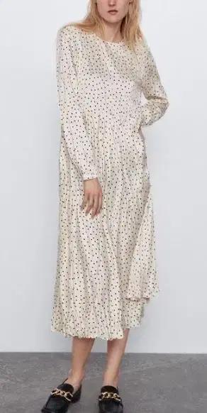 자라 여성 도트 봄가을 롱 원피스 66