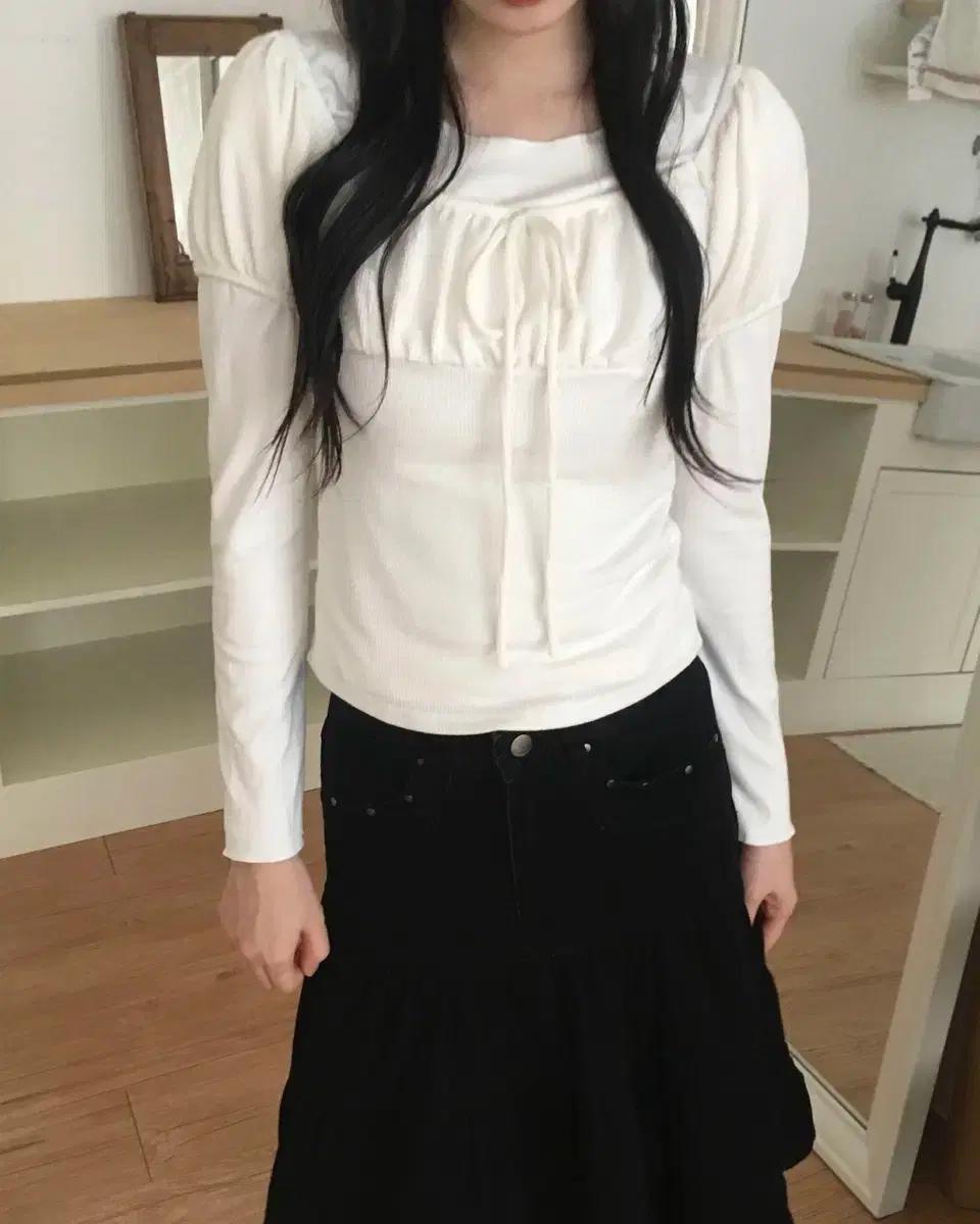 퍼프 블라우스 + 이너티 / 데일리 캐주얼 러블리 유니크 빈티지 y2k