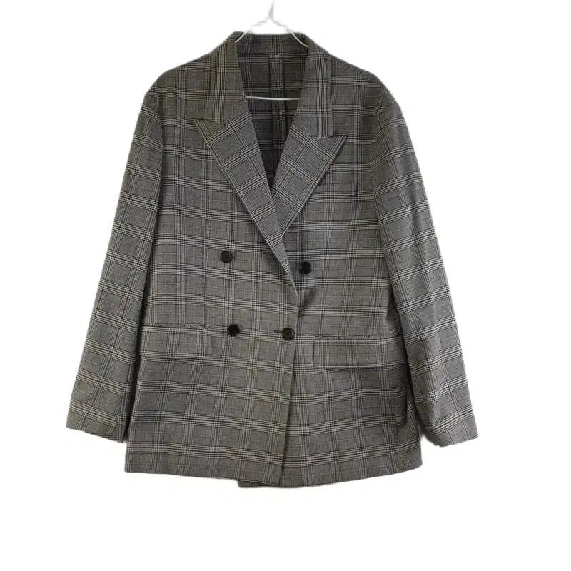 J9924 스파오 남95 그레이 체크 정장 자켓