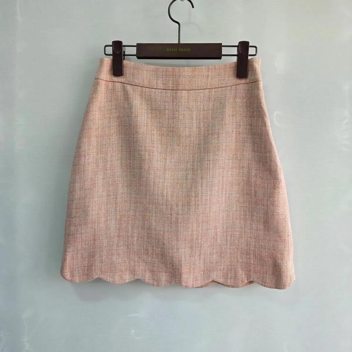 [it MICHAA] 잇미샤 피치 트위드 스캘럽 미니스커트 여성 64